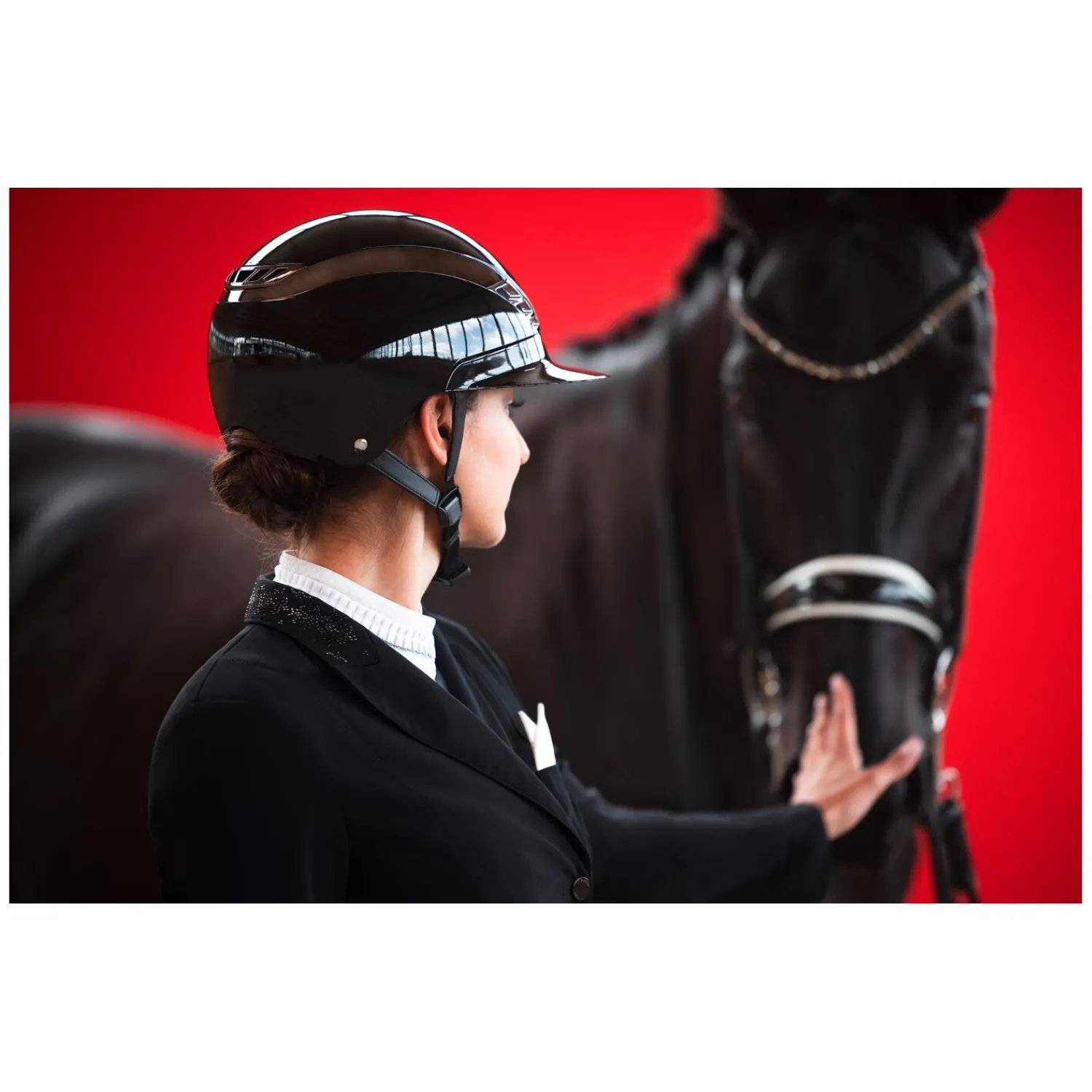 ABUS PIKEUR Reithelme<Reithelm AirLuxe Chrome Long Vizor