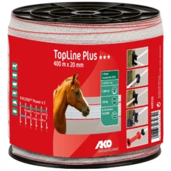 Loesdau Elektrobänder & -Seile<AKO Elektroband TopLine Plus, 20 mm, 400 Meter