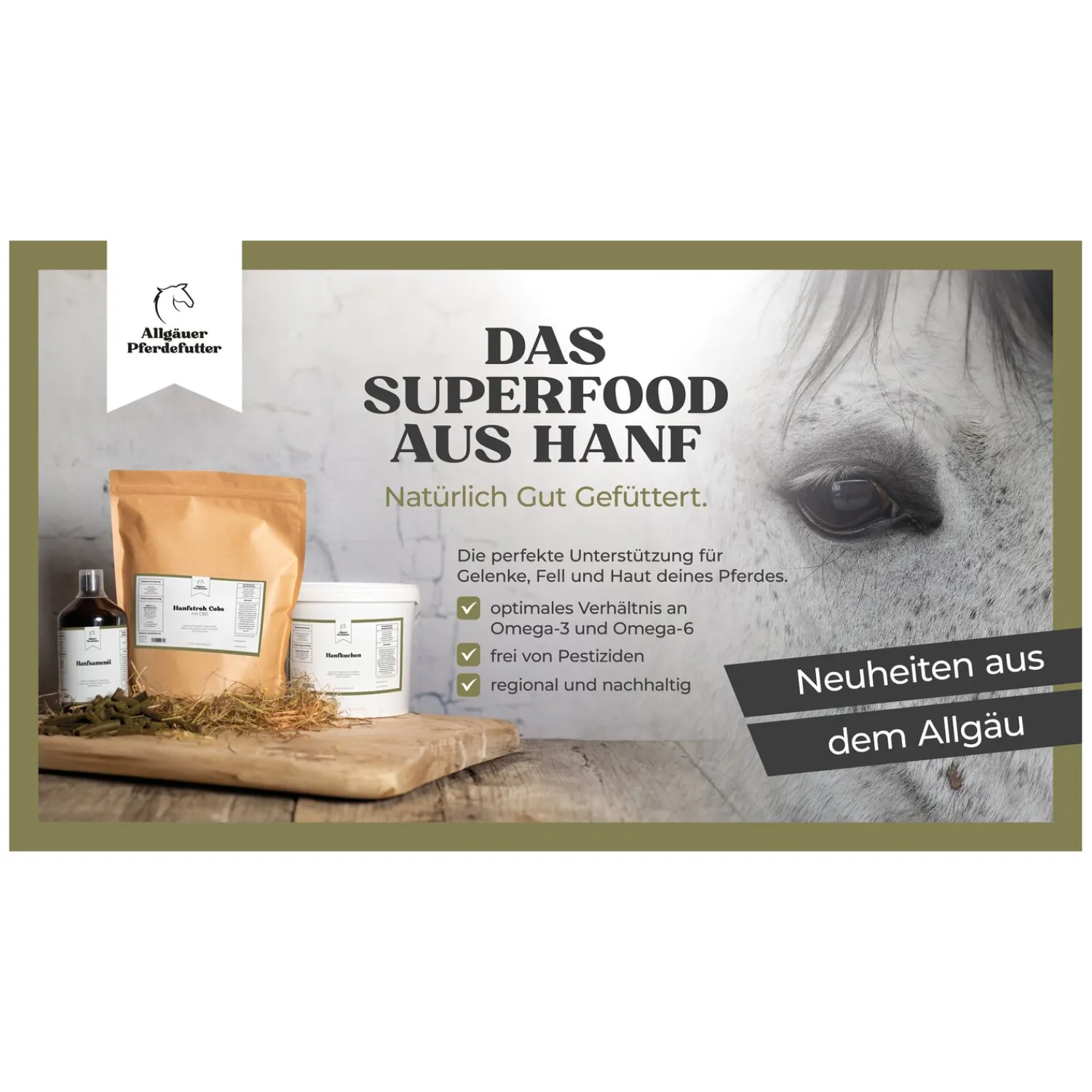 Loesdau Zusatz- Und Mineralfutter<Allgäuer Pferdefutter Hanfstroh Cobs mit CBD