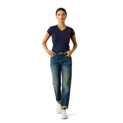 Damen ARIAT Polo & T-Shirts<T-Shirt Vertical-Logo Tee für Damen