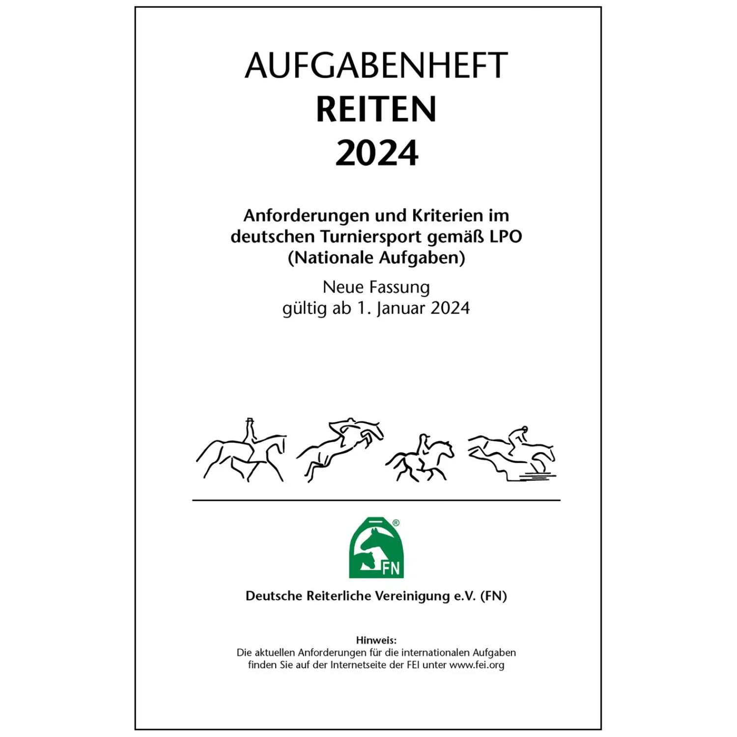 Loesdau Bücher & Multimedia<Aufgabenheft Reiten 2024 (Nationale Aufgaben) - Inhalt ohne Ordner, FNverlag