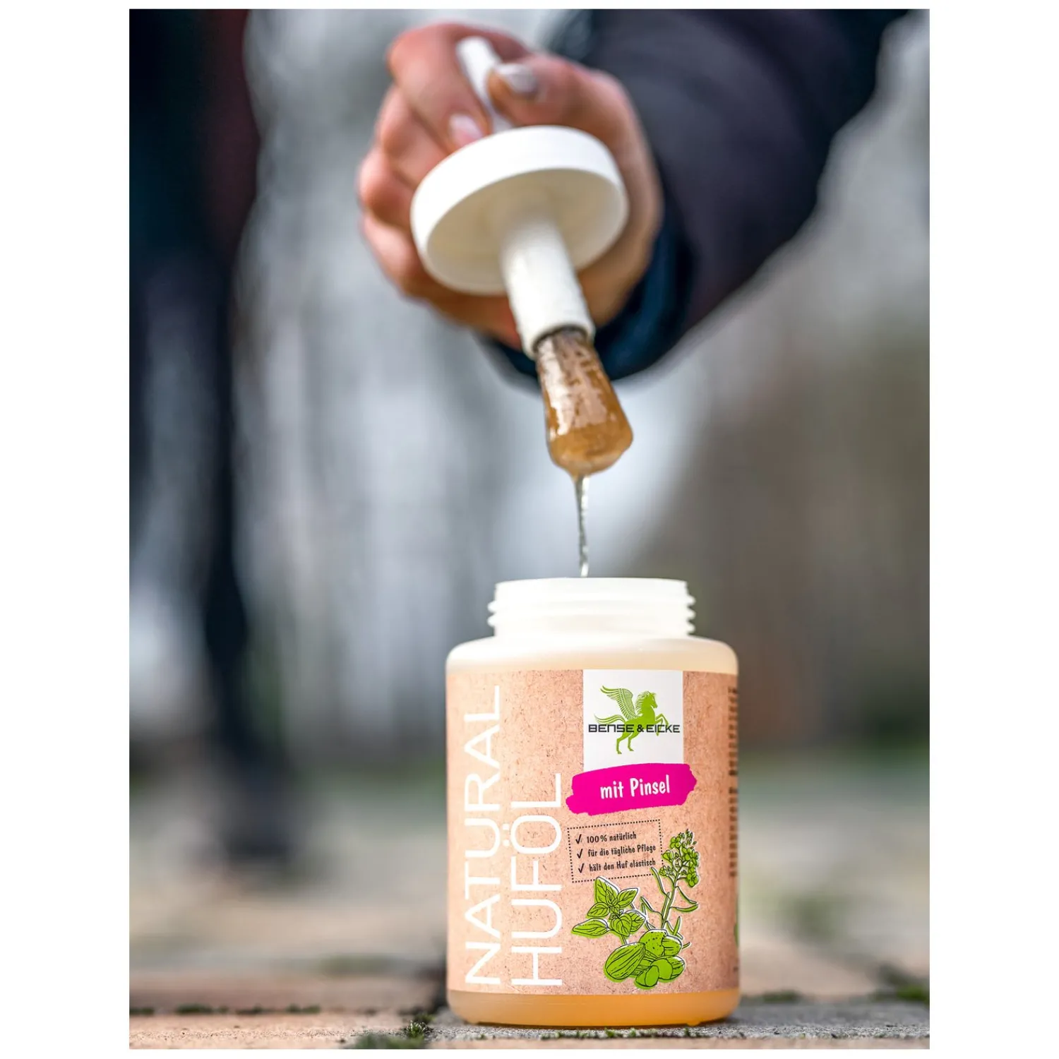 Loesdau Pferdepflege<BENSE & EICKE Natural Huföl mit Pinsel