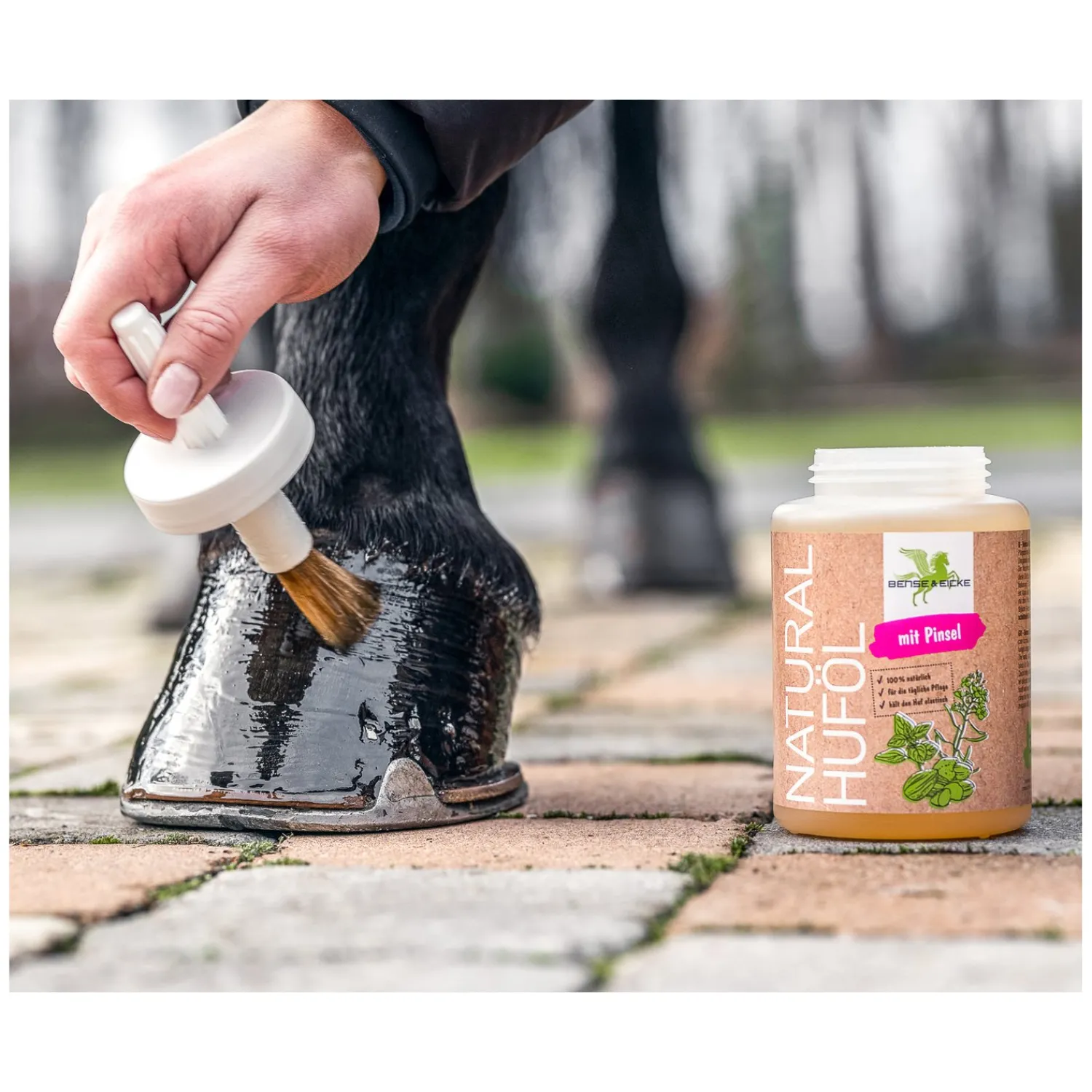 Loesdau Pferdepflege<BENSE & EICKE Natural Huföl mit Pinsel