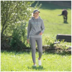Damen Loesdau Reithosen<black forest Grip-Halbbesatz-Reitleggings mit Mesh
