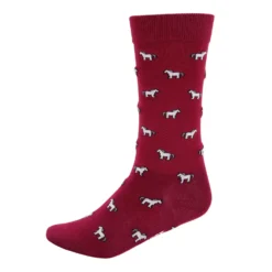 black forest kids Reitsocken<Kinder-Kniestrümpfe mit Pferde-Allovermuster