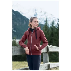 Damen Loesdau Reitjacken<black forest Sherpakapuzen-Sweatjacke