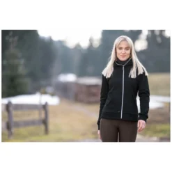 Damen Loesdau Reitjacken<forest Sweatjacke mit hohem Kragen