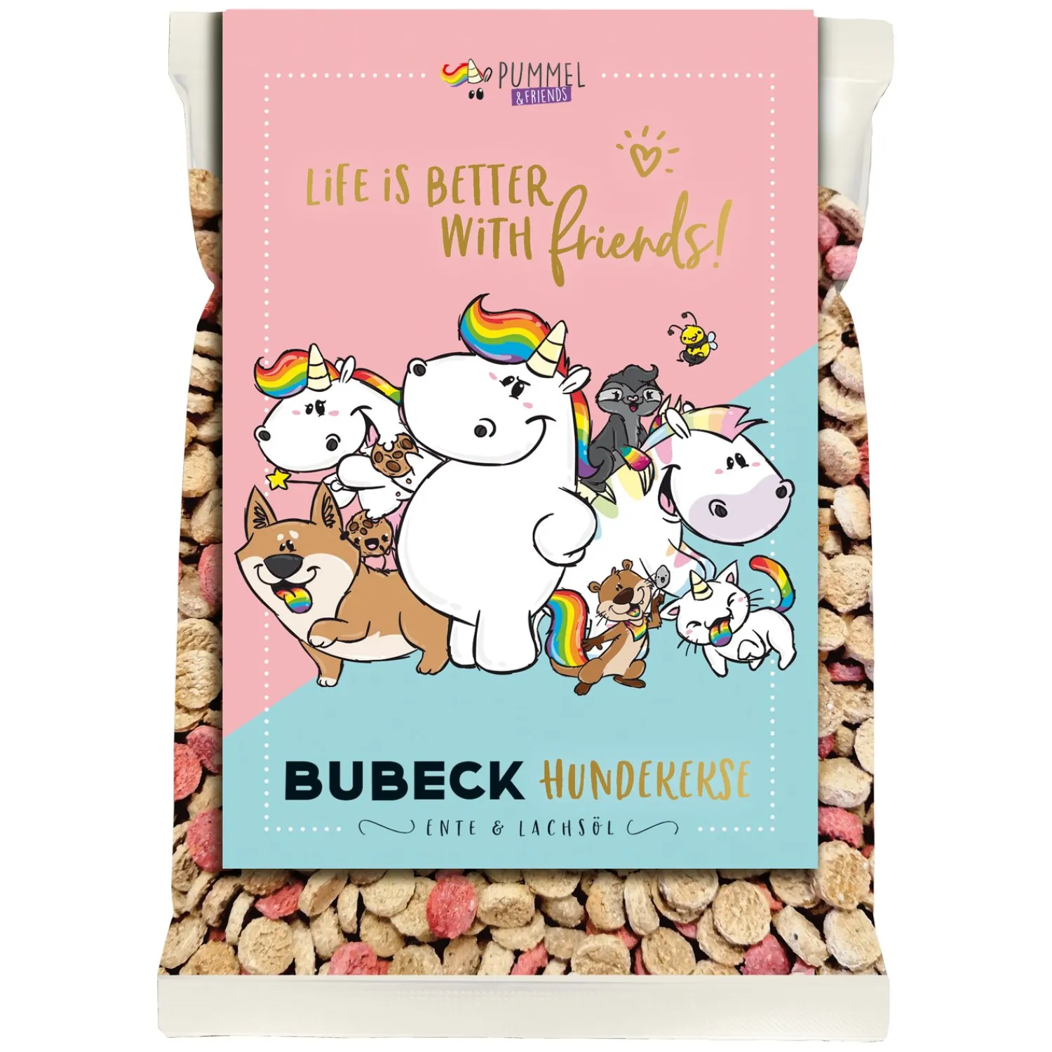 Loesdau Hundesnacks<BUBECK PUMMEL & FRIENDS Konfetti Kekse, PUMMELEINHORN