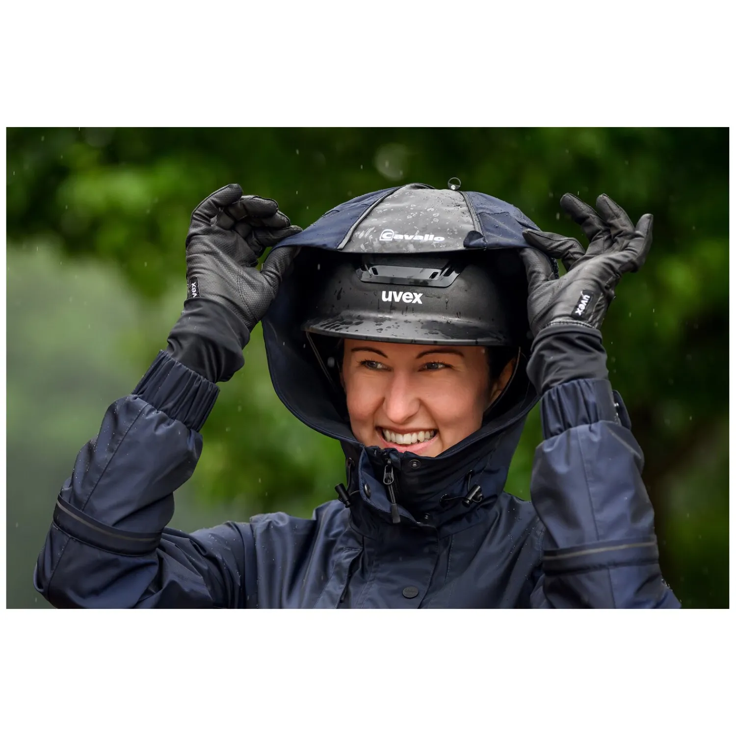 Damen Cavallo Reitmäntel|Reitjacken<Funktions-Regenmantel CAVALBLAKE