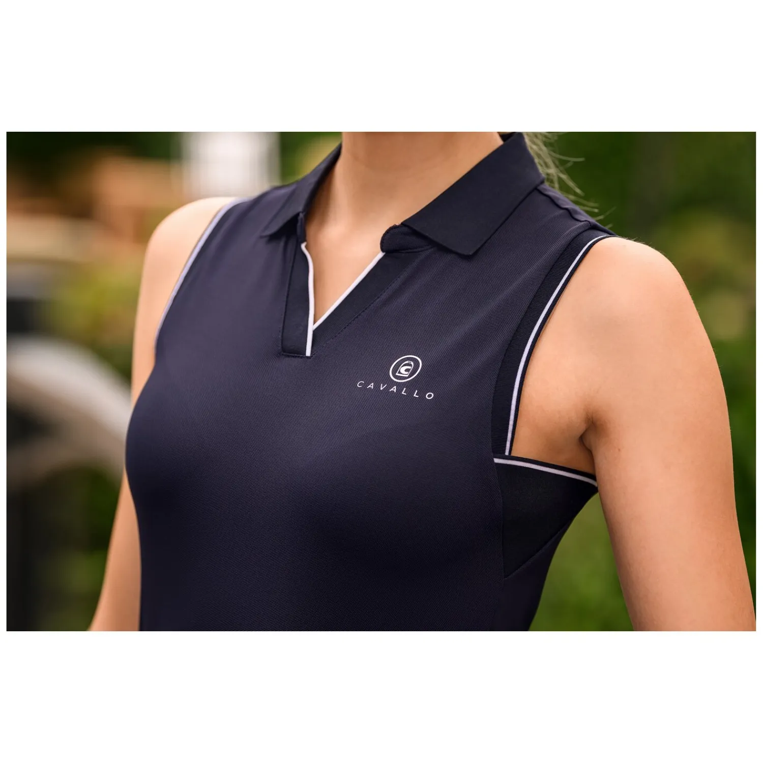 Damen Cavallo Polo & T-Shirts<Polotop V-Ausschnitt CAVALBUA