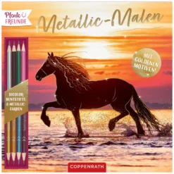 Loesdau Geschenke Für Reiter<COPPENRATH Metallic-Malen mit Bicolor-Buntstifte Pferdefreunde