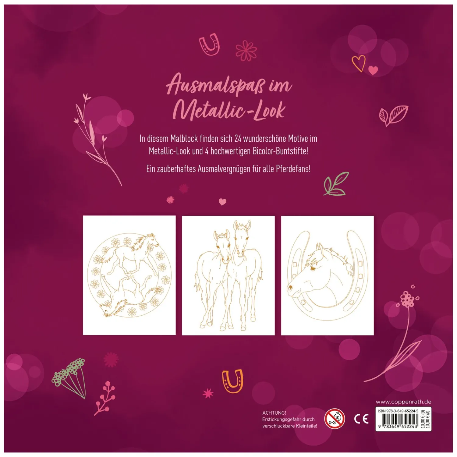 Loesdau Geschenke Für Reiter<COPPENRATH Metallic-Malen mit Bicolor-Buntstifte Pferdefreunde
