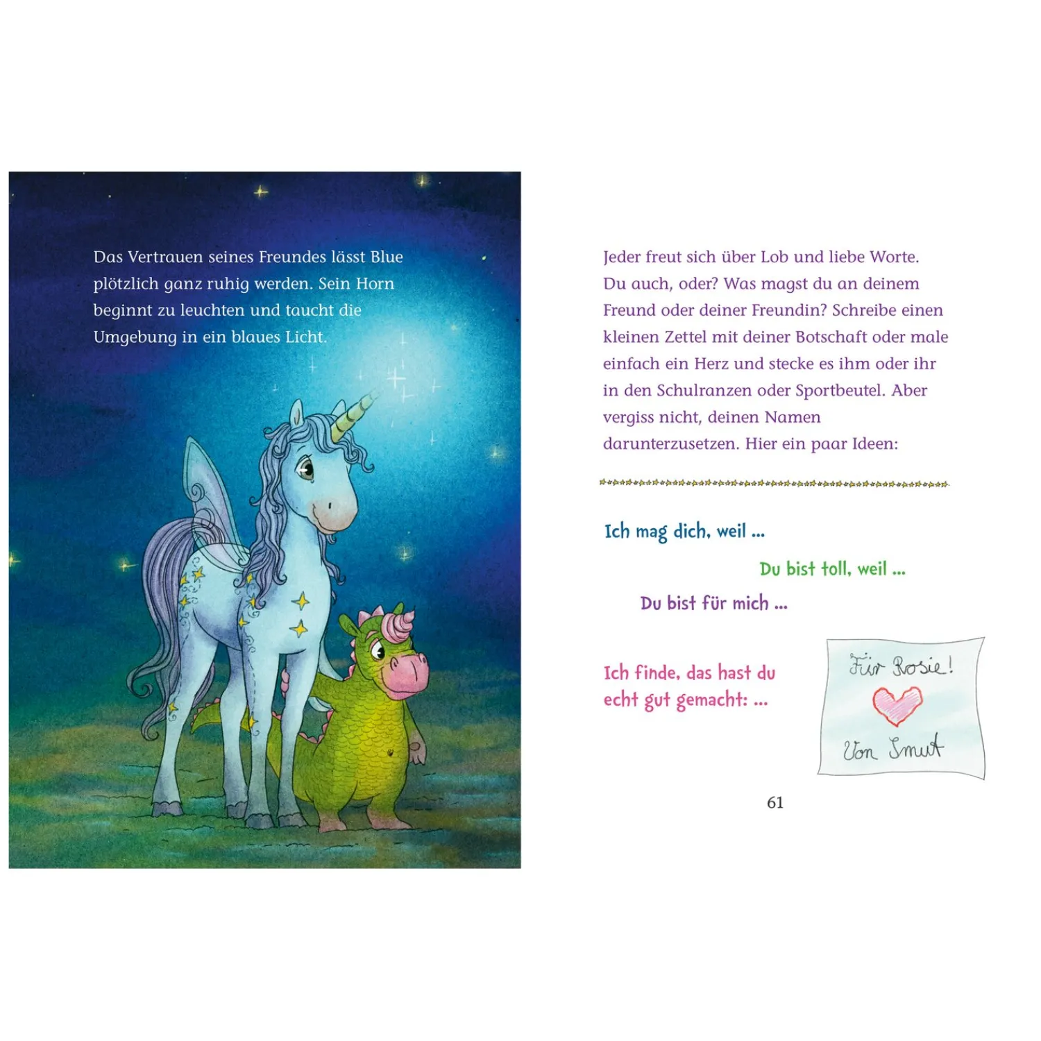 Loesdau Bücher & Multimedia<DIE SPIEGELBURG Nur Mut Blue Einhorn Paradies