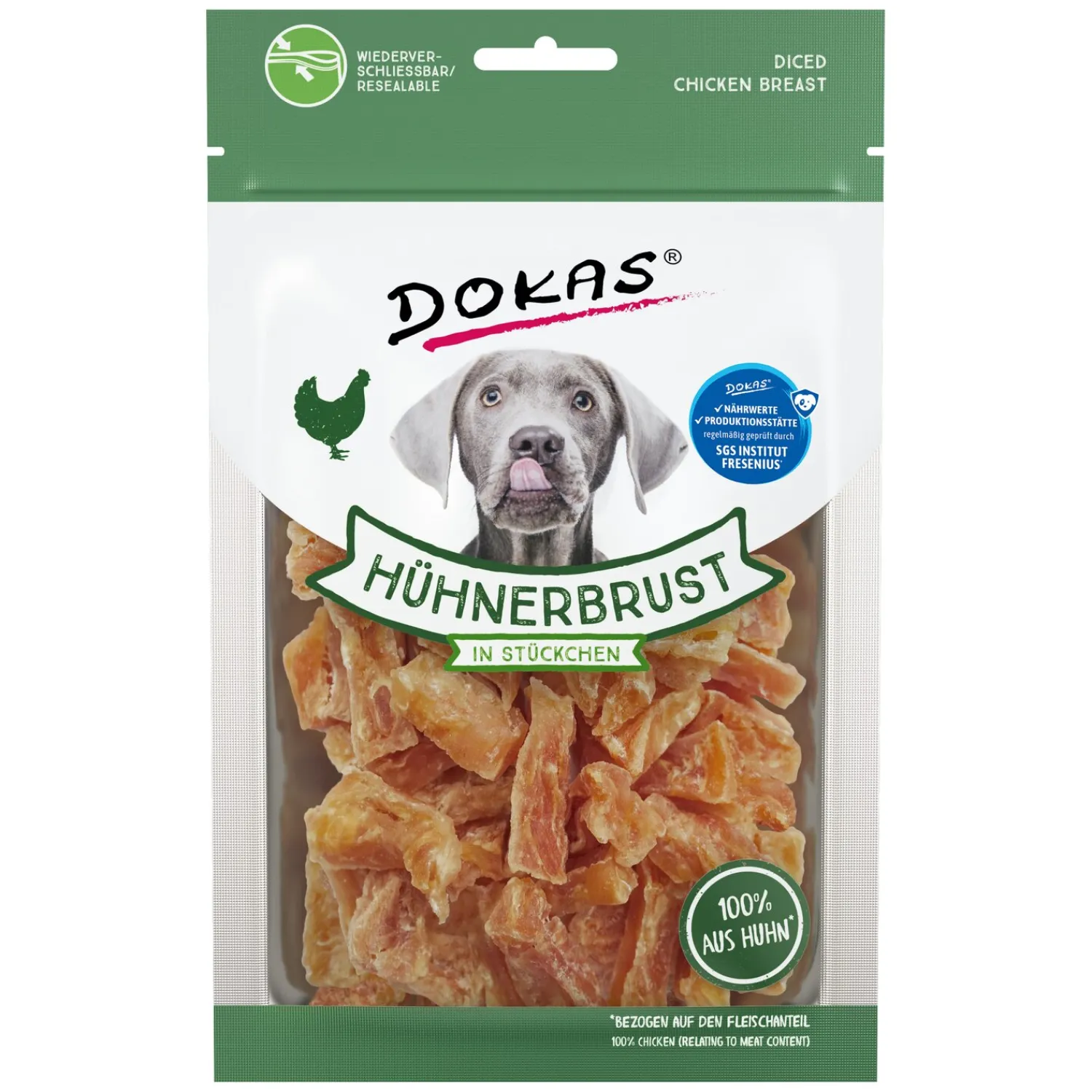 DOKAS Hundesnacks<Fleisch-Snack in Stückchen