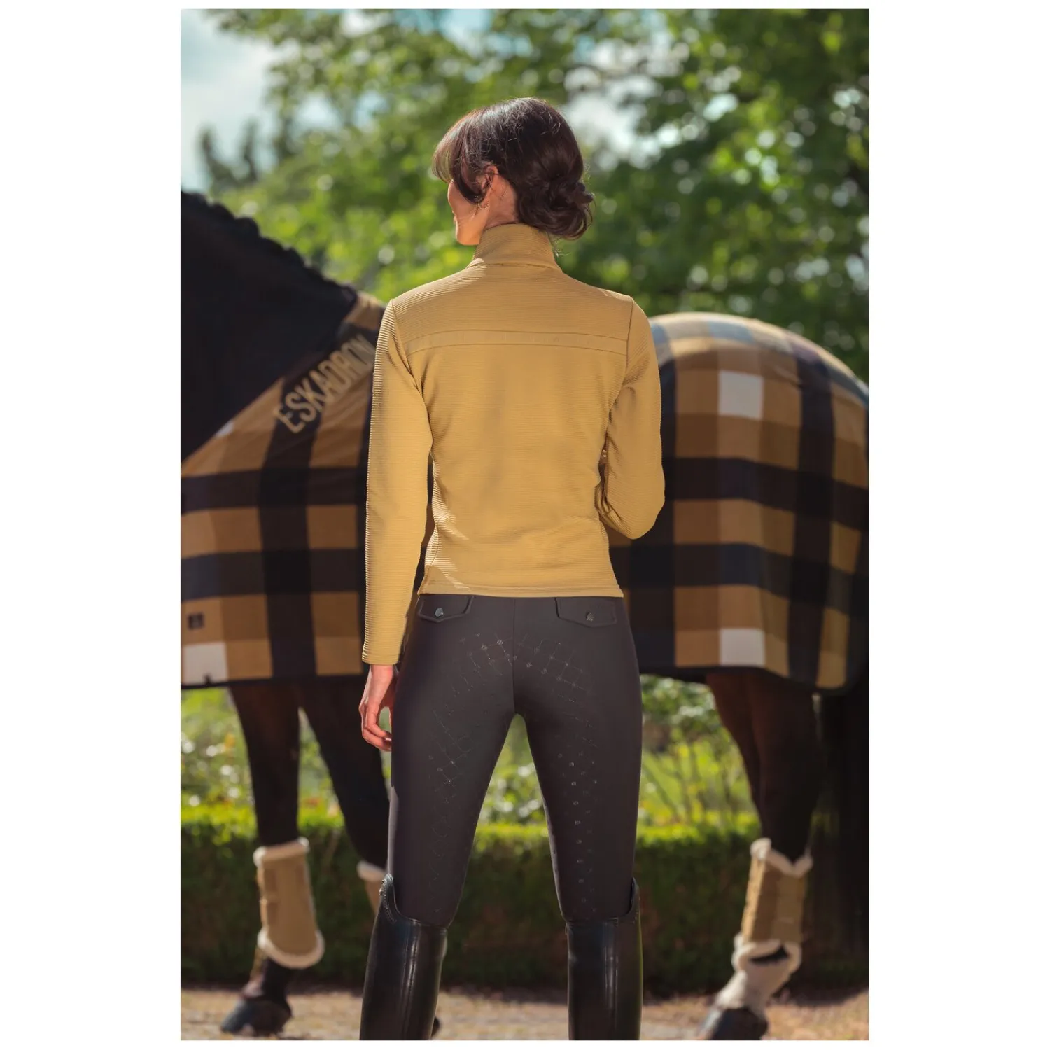 Loesdau Pferdedecken|Transportdecken<ESKADRON Heritage Abschwitzdecke Fleece Check