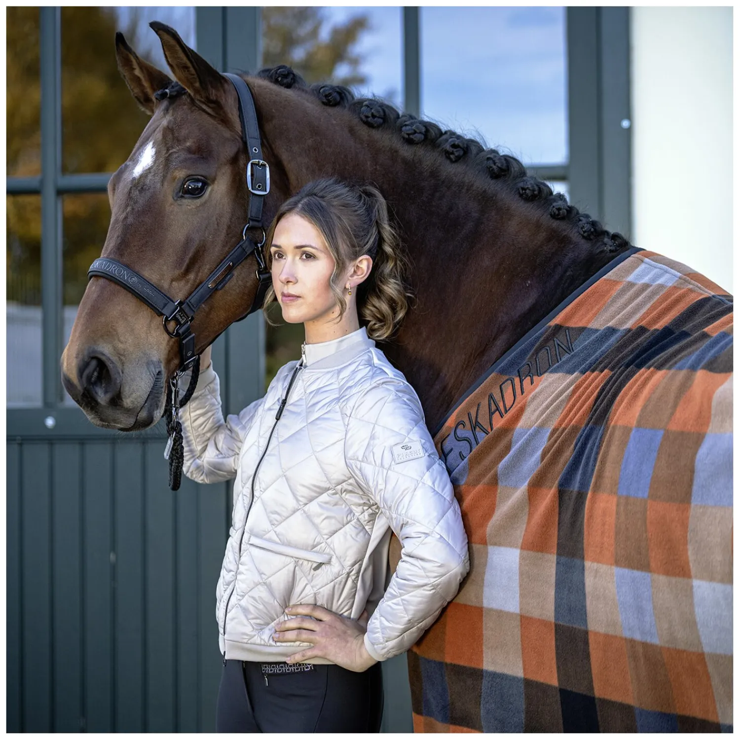 ESKADRON Platinum Pferdedecken|Transportdecken<Abschwitzdecke Fleece Check