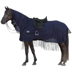 Loesdau Fliegendecken|Pferdedecken<Horse-friends Ausreitdecke Moers mit Fransen