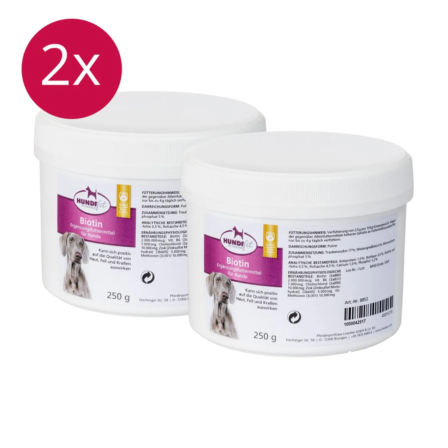 Loesdau Zusatzfutter|Vorteils-Sets<HUNDEfit by Set Hund, Biotin