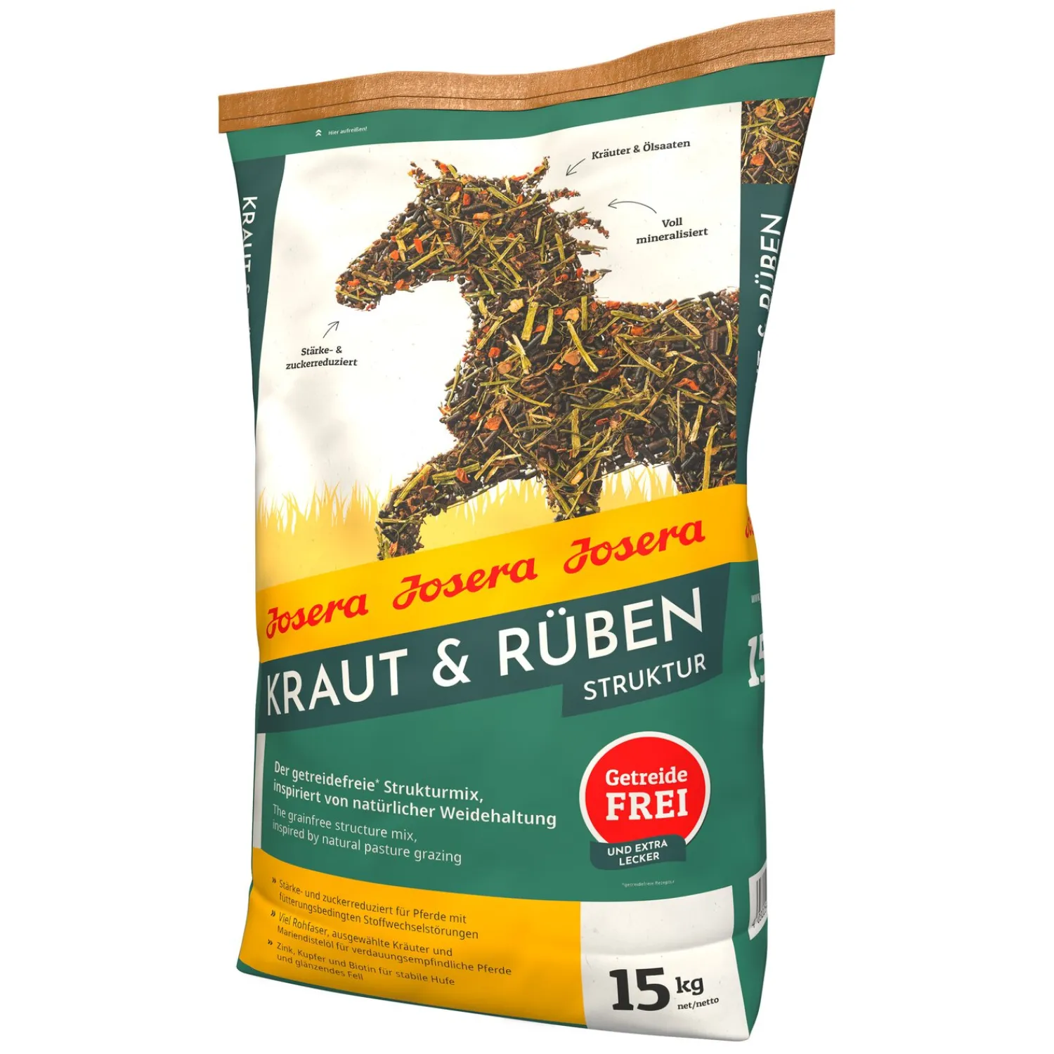 Loesdau Kraftfutter<Josera Kraut und Rüben Struktur