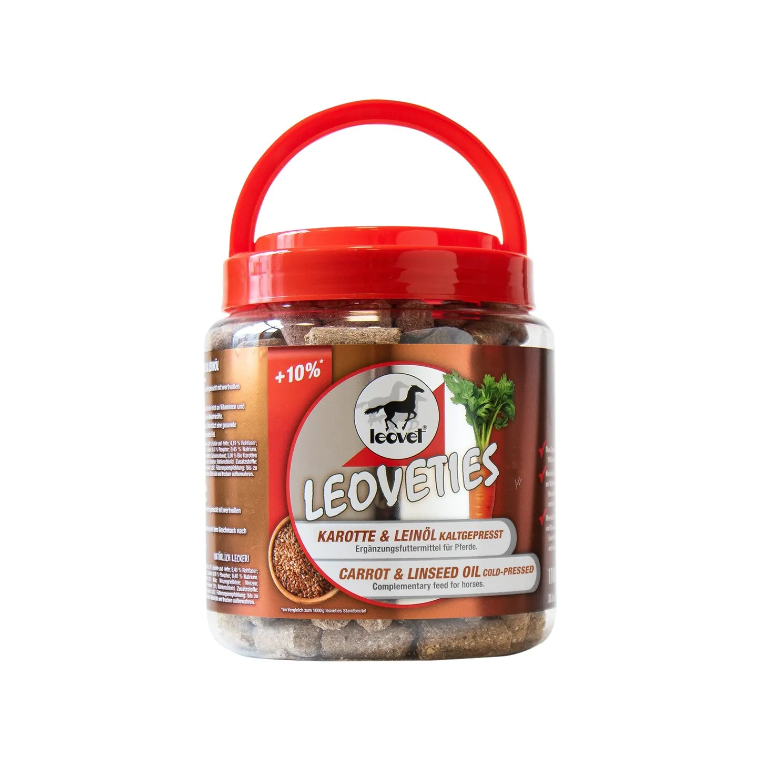 Loesdau Pferdeleckerlies<Leovet Leckerli Leoveties - Karotte & Leinöl kaltgepresst