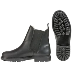 Loesdau Reitstiefeletten|Winterreitstiefel & -Schuhe<Fettleder-Jodhpurstiefel mit Lammfell