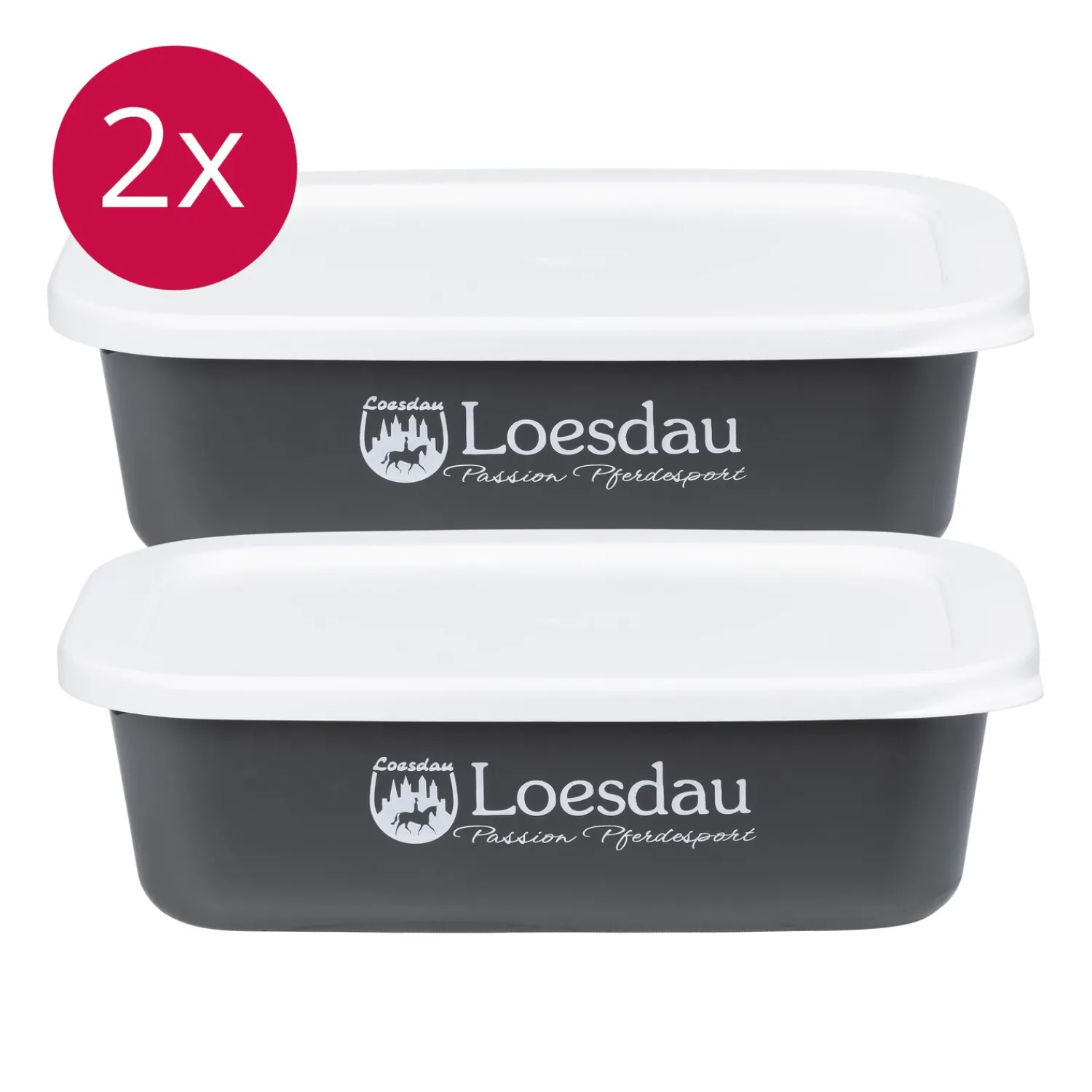 Loesdau Vorteils-Sets<-Set - Futterbox eckig mit Deckel