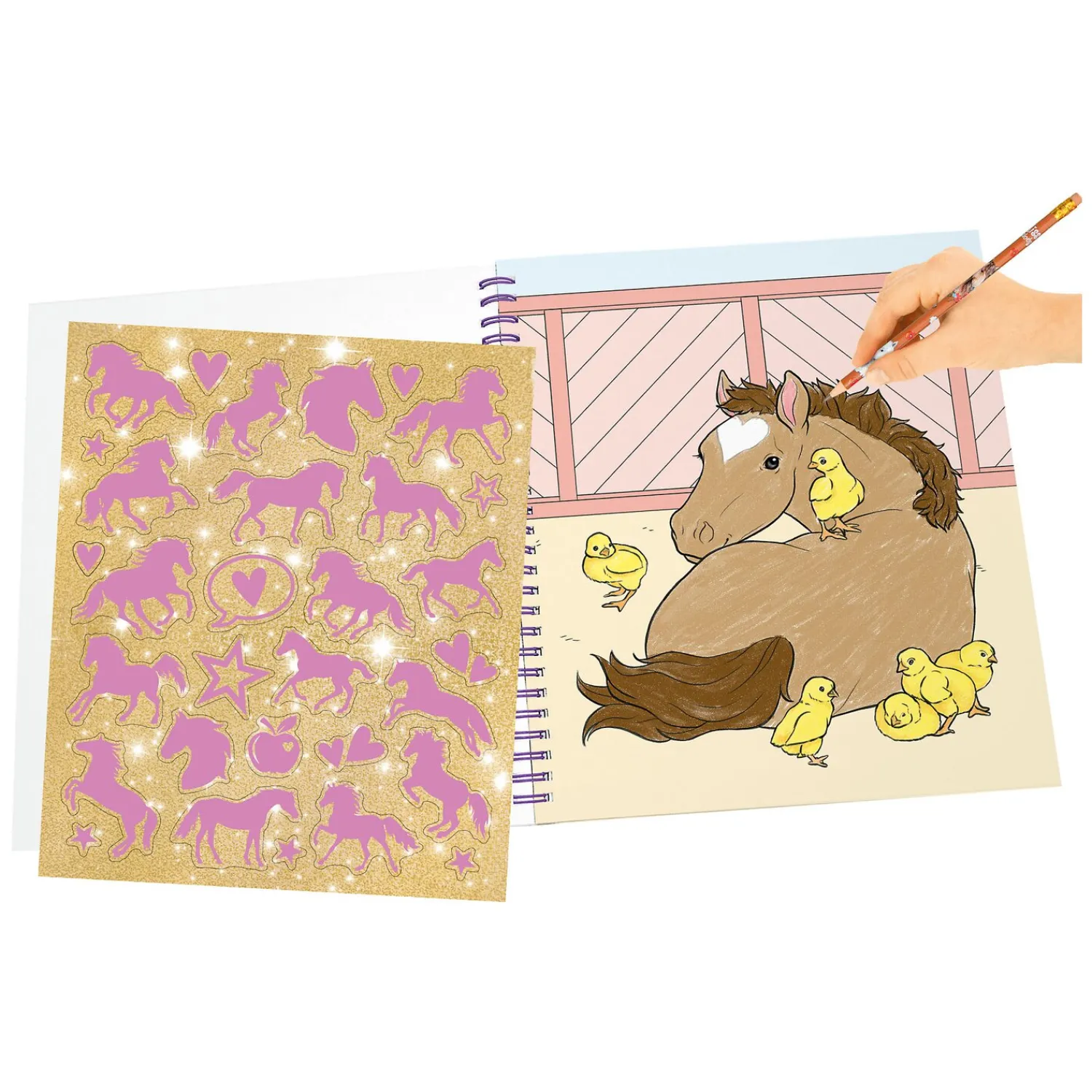Loesdau Geschenke Für Reiter<Miss Melody Malbuch mit Pailletten