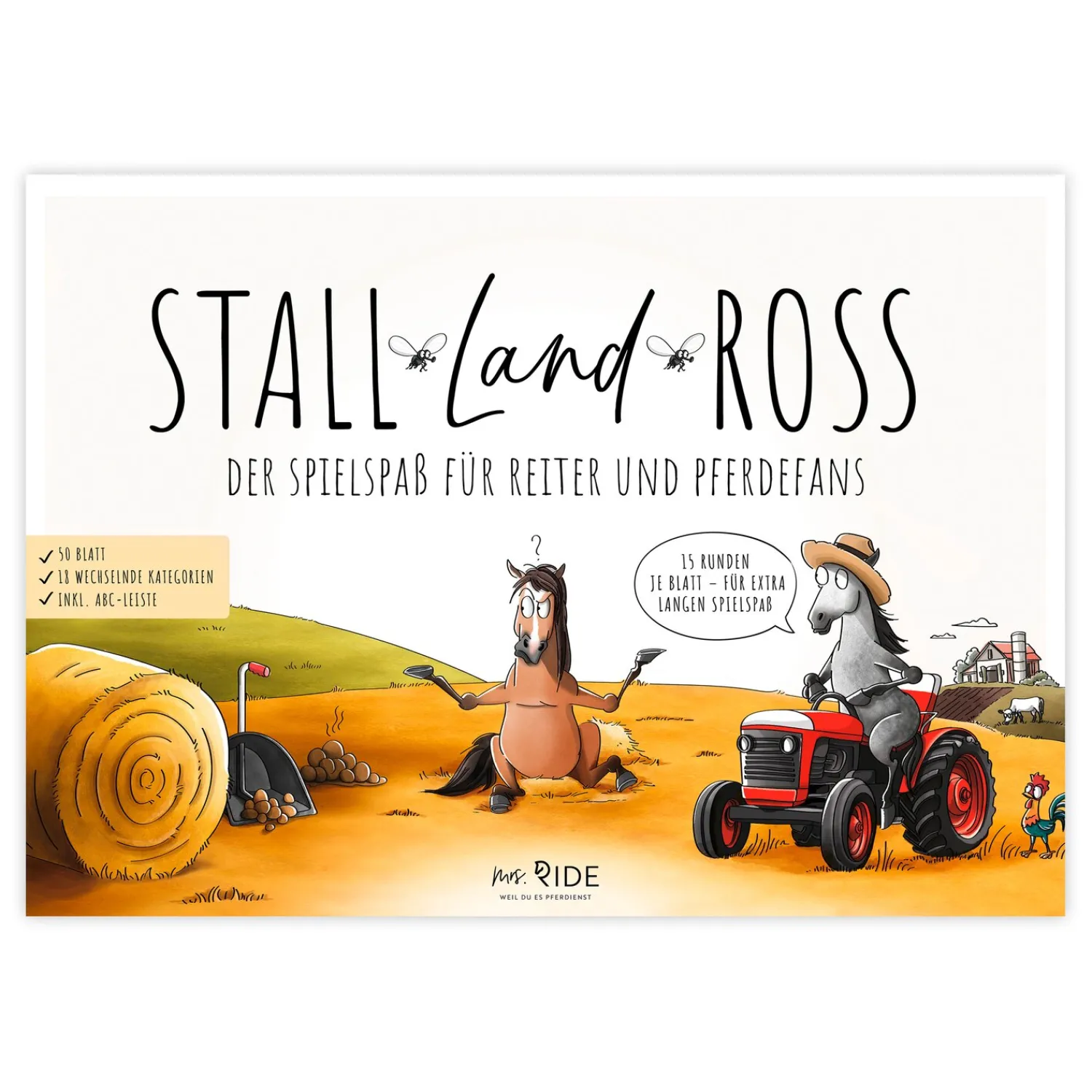 Loesdau Geschenke Für Reiter<mrs. RIDE Spielblock Stall Land Ross