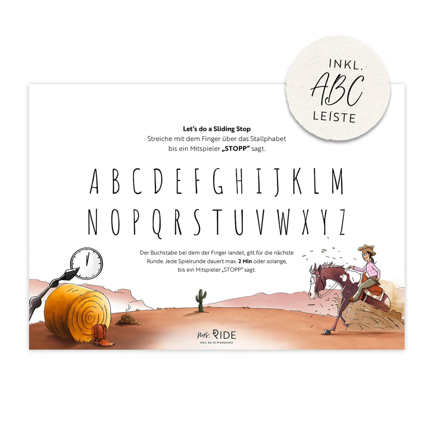 Loesdau Geschenke Für Reiter<mrs. RIDE Spielblock Stall - Land - Ross, Western Edition