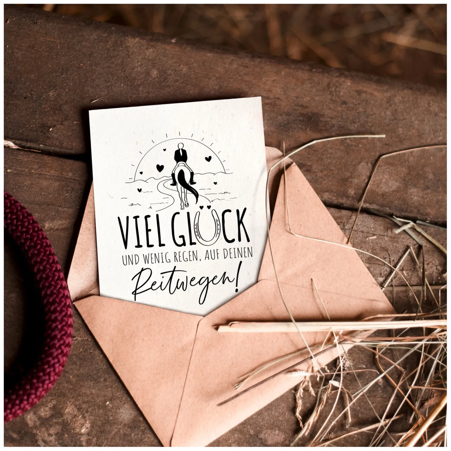 Loesdau Geschenke Für Reiter<mrs. RIDE Strohpapier-Postkarten