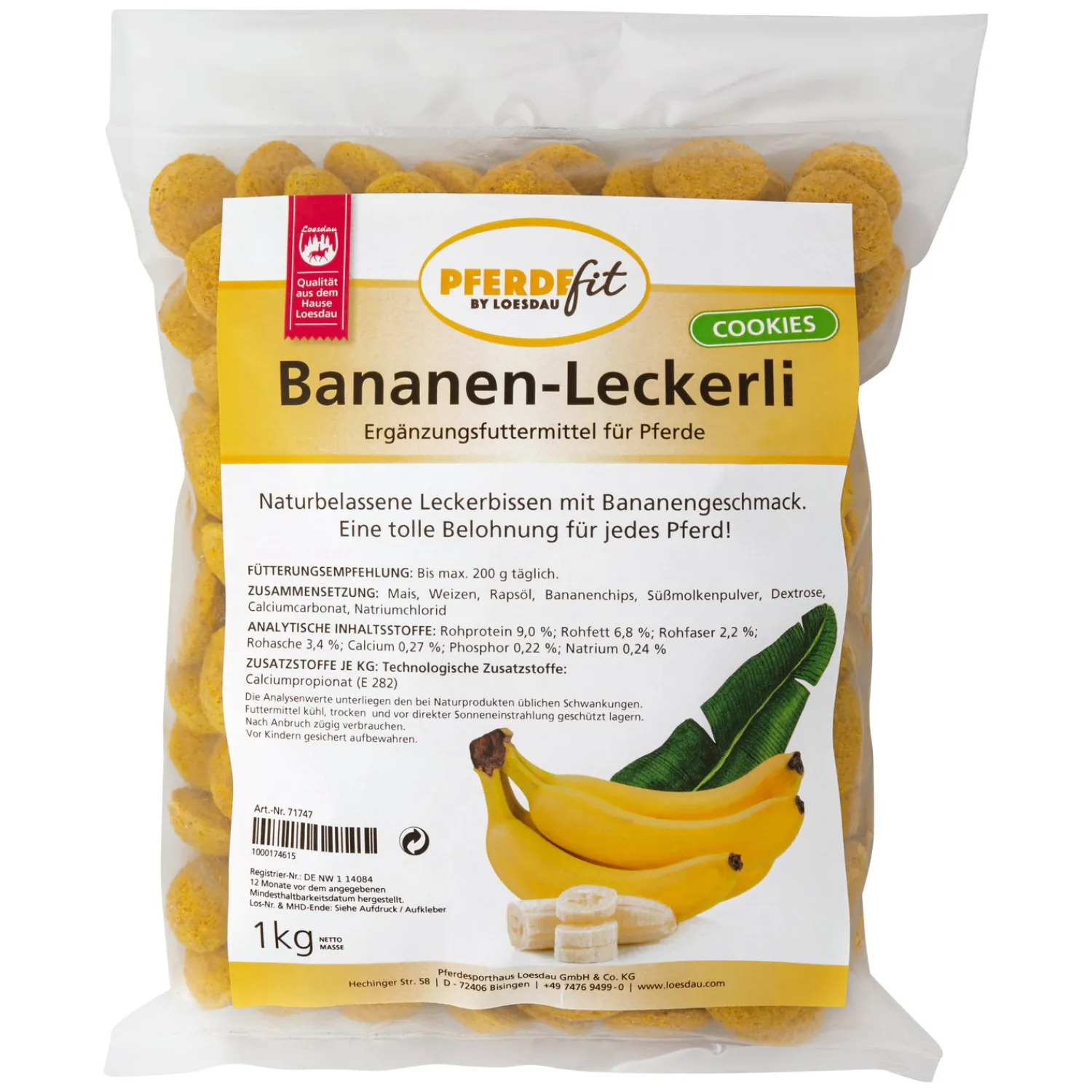 Loesdau Pferdeleckerlies<PFERDEfit by Bananen-Leckerlis Cookies