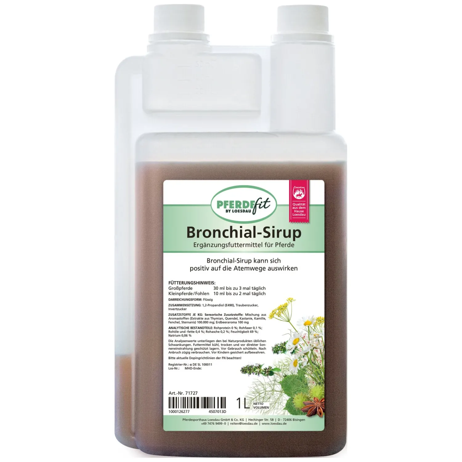 Loesdau Zusatz- Und Mineralfutter<PFERDEfit by Bronchial Sirup