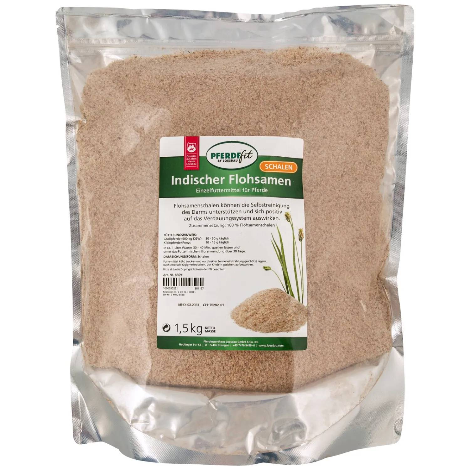 Loesdau Zusatz- Und Mineralfutter<PFERDEfit by Indischer Flohsamen