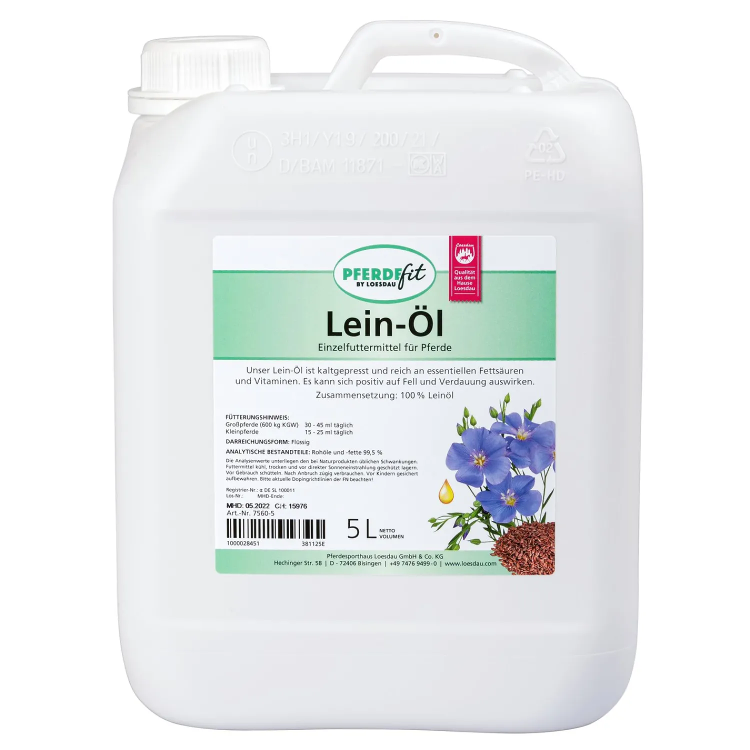 PFERDEfit by Loesdau Zusatz- Und Mineralfutter<Leinöl