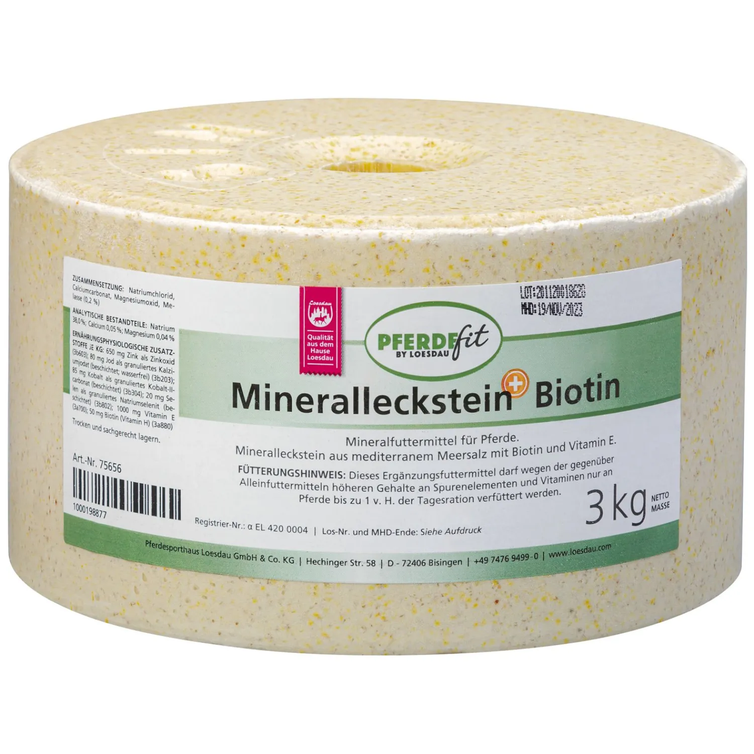 Loesdau Lecksteine<PFERDEfit by Mineralleckstein Plus Biotin