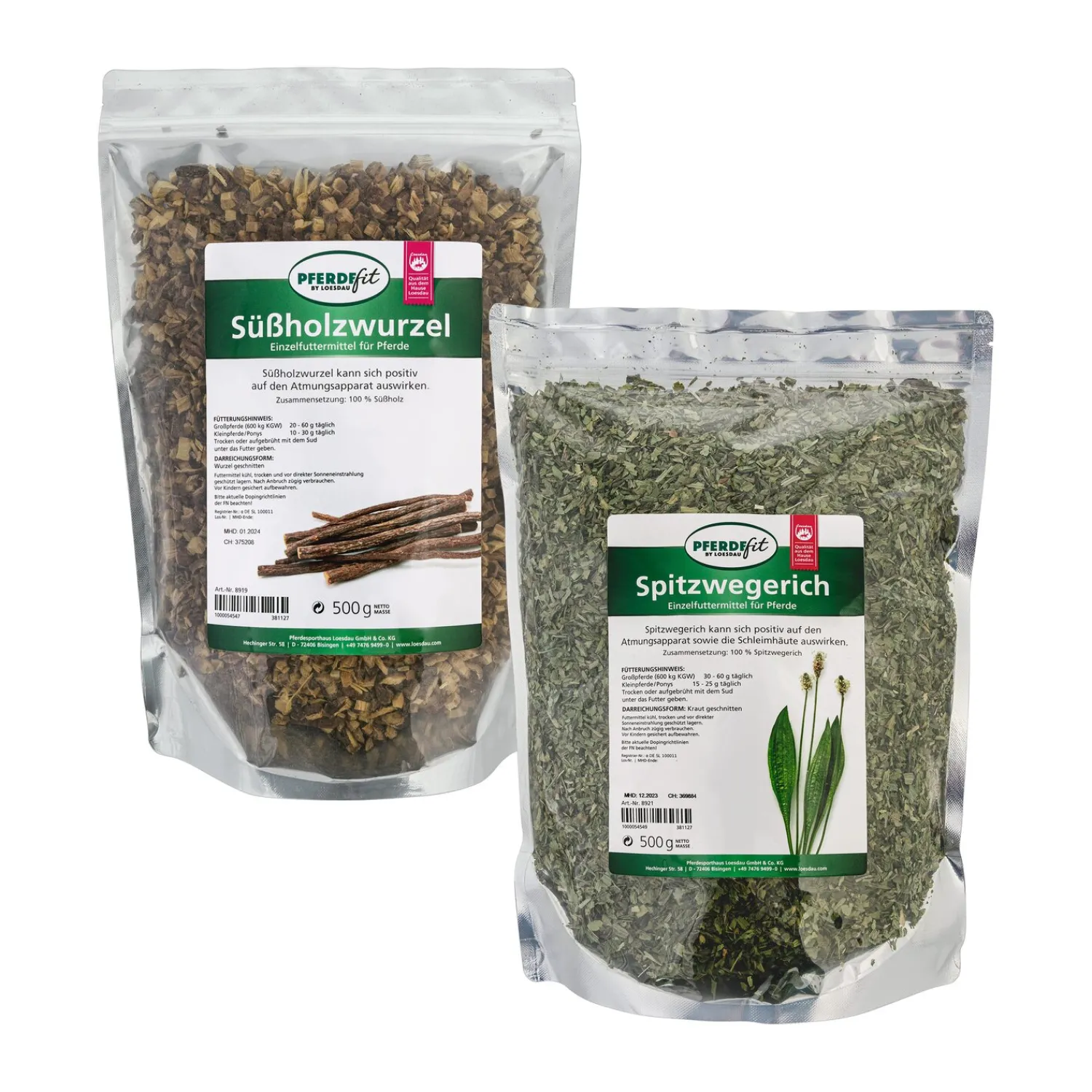 Loesdau Zusatz- Und Mineralfutter|Feelgood Bundles<PFERDEfit by Set Atemwege - Spitzwegerich und Süßholz