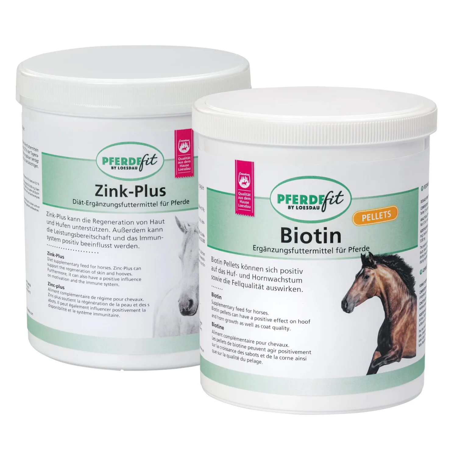 Loesdau Zusatz- Und Mineralfutter|Vorteils-Sets<PFERDEfit by Set Fell & Huf, Zink-Plus + Biotin Pellets
