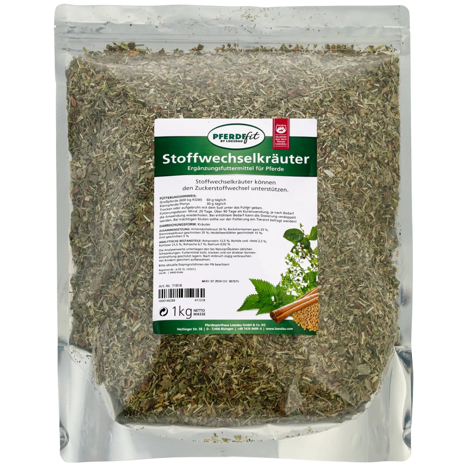 Loesdau Zusatz- Und Mineralfutter<PFERDEfit by Stoffwechselkräuter