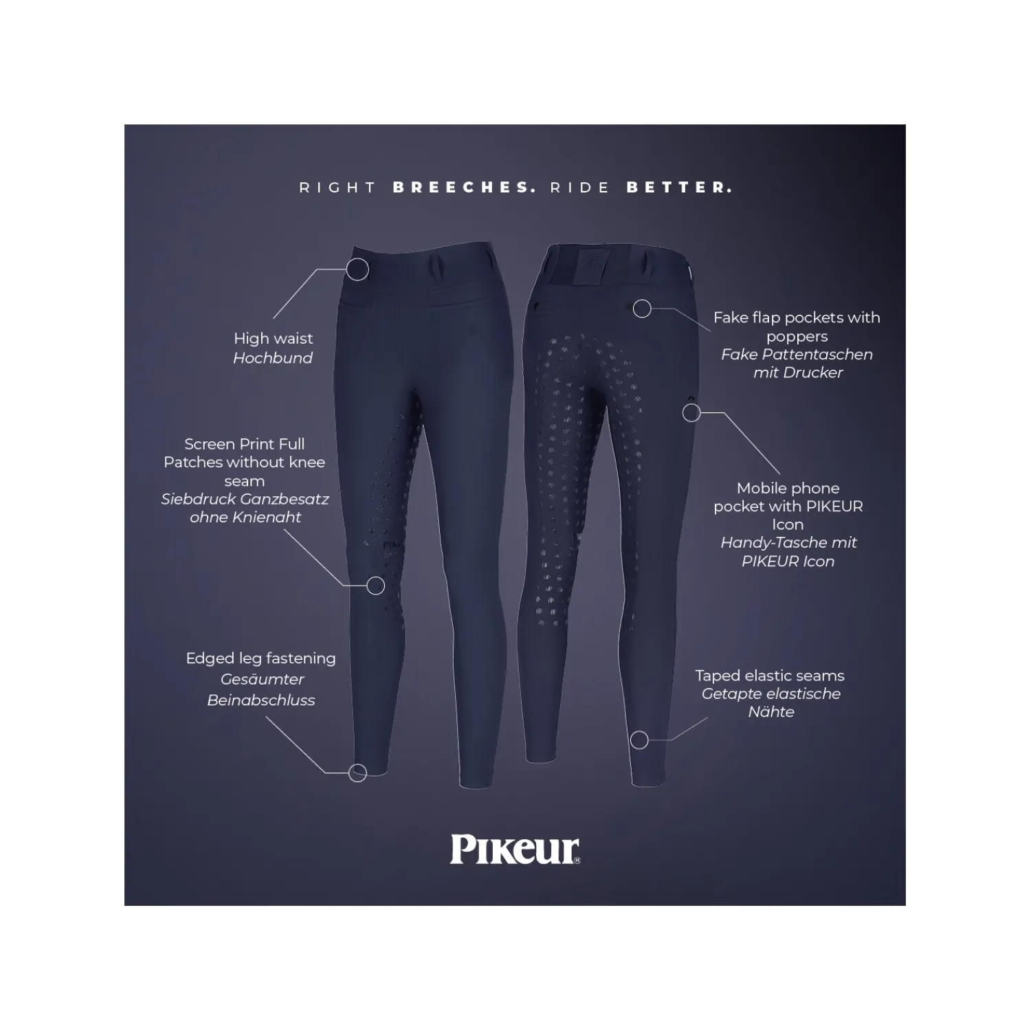 Damen PIKEUR Reithosen<Athleisure Reithose Seamless-Thight Linnett Highwaist SD