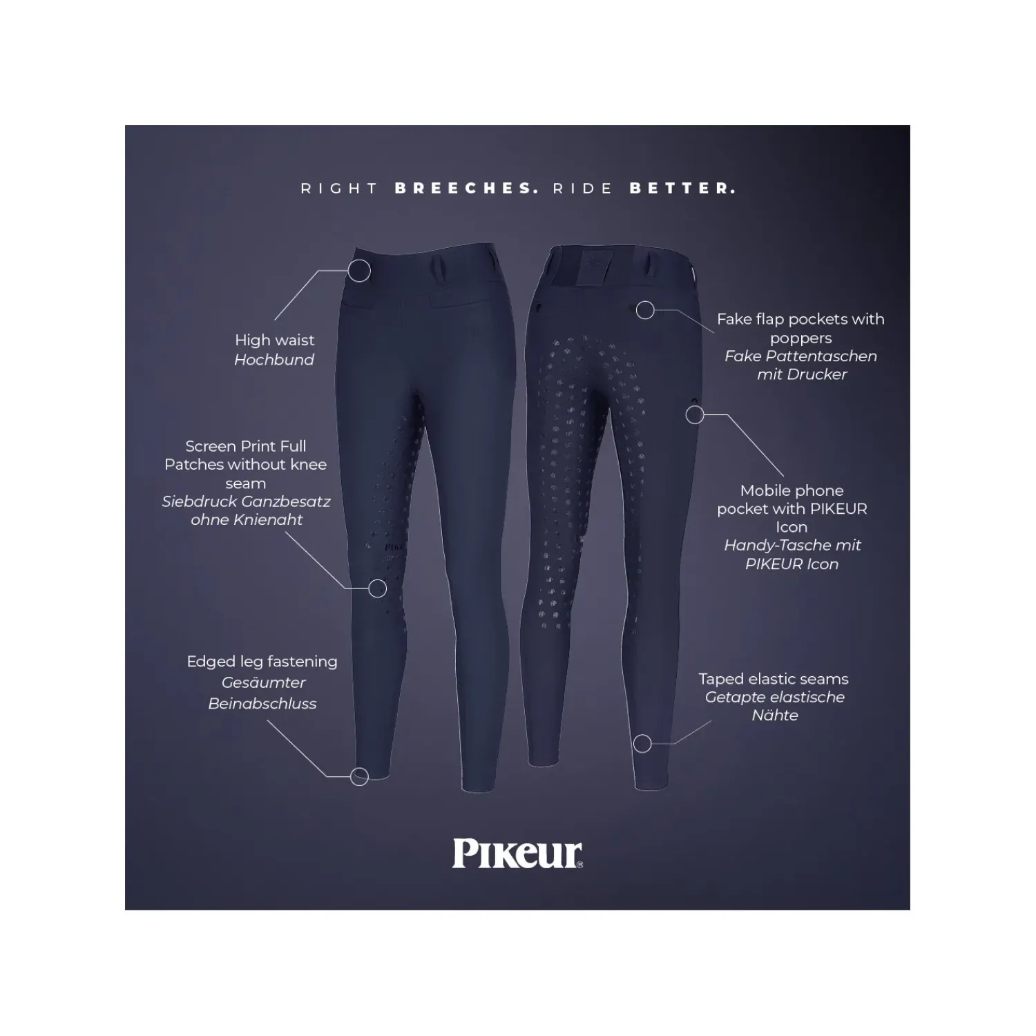 Damen PIKEUR Reithosen<Athleisure Reithose Seamless-Thight Linnett Highwaist SD