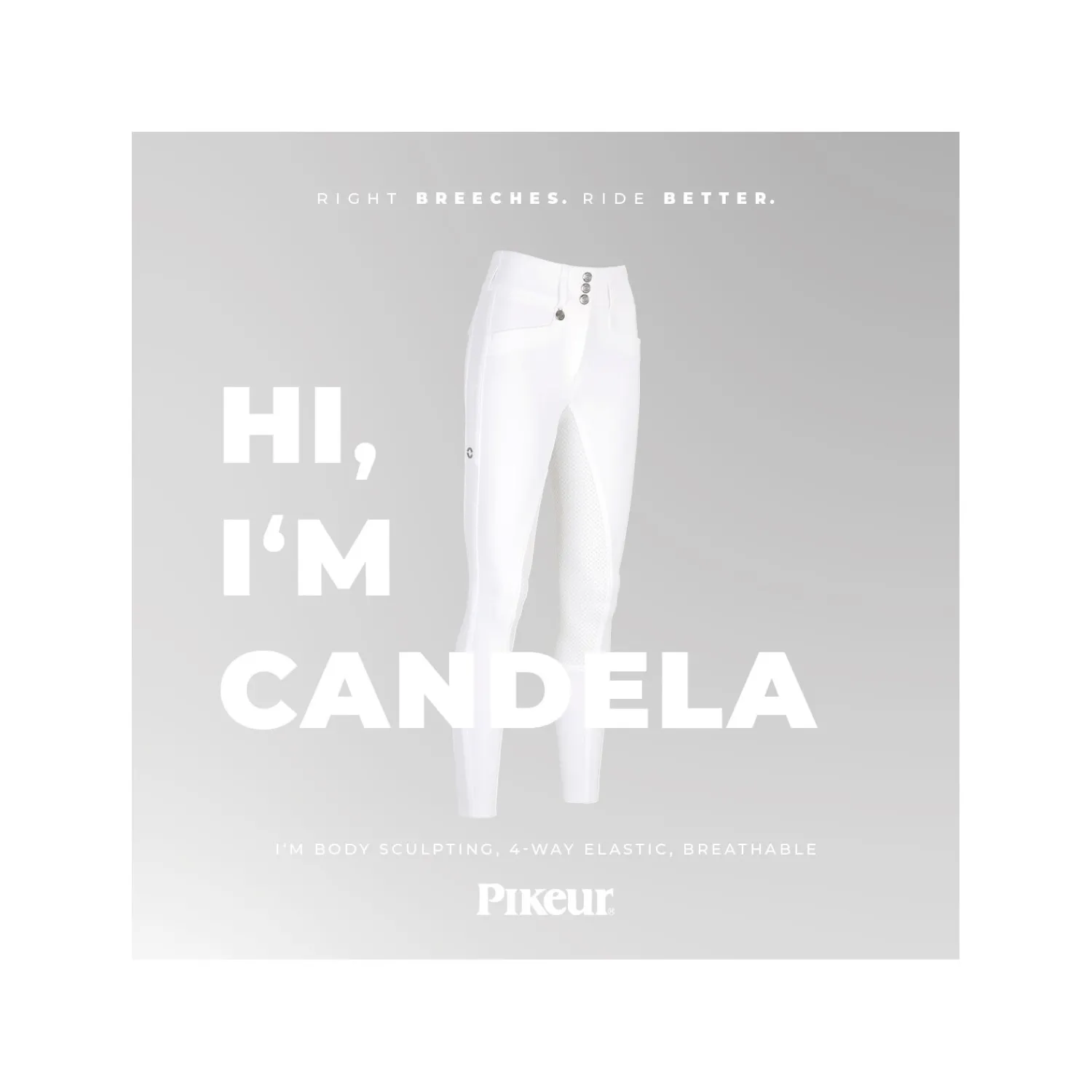 Damen PIKEUR Reithosen<Highwaist Grip-Gesäßeinsatz-Reithose New Candela Grip