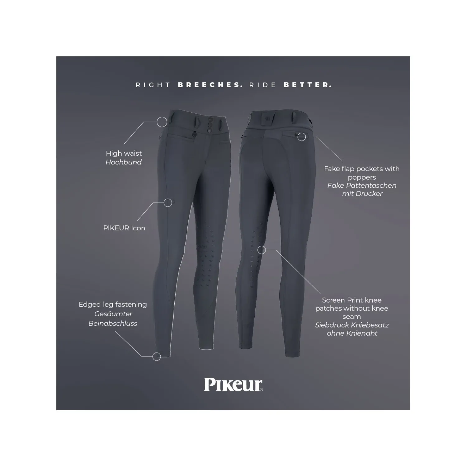 Damen PIKEUR Reithosen<Linn SD Highwaist Reithose