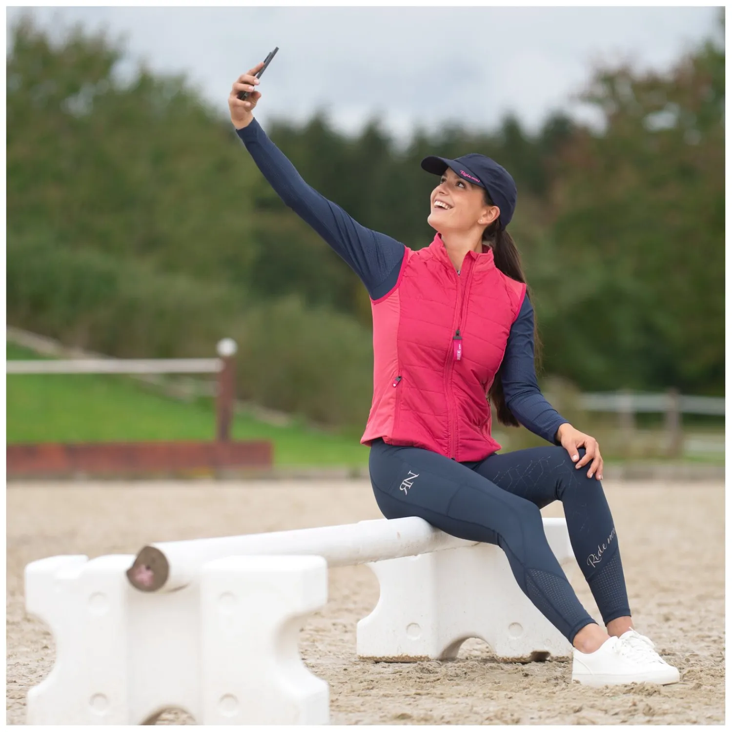 Damen RIDE now Reithosen<Grip-Vollbesatz-Reitleggings mit Mesh