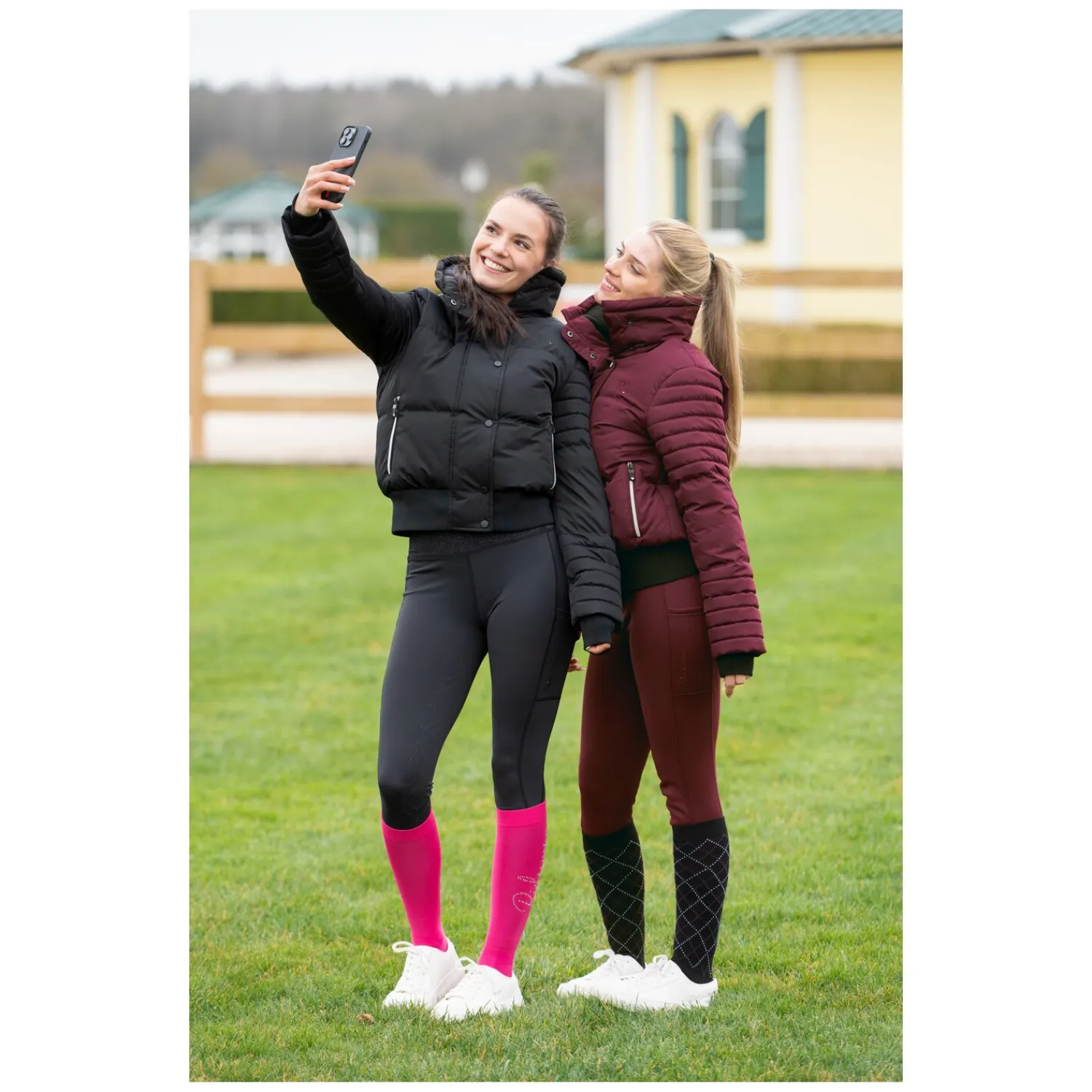 RIDE now Reitsocken<Thinsocks mit Glitzerschriftzug