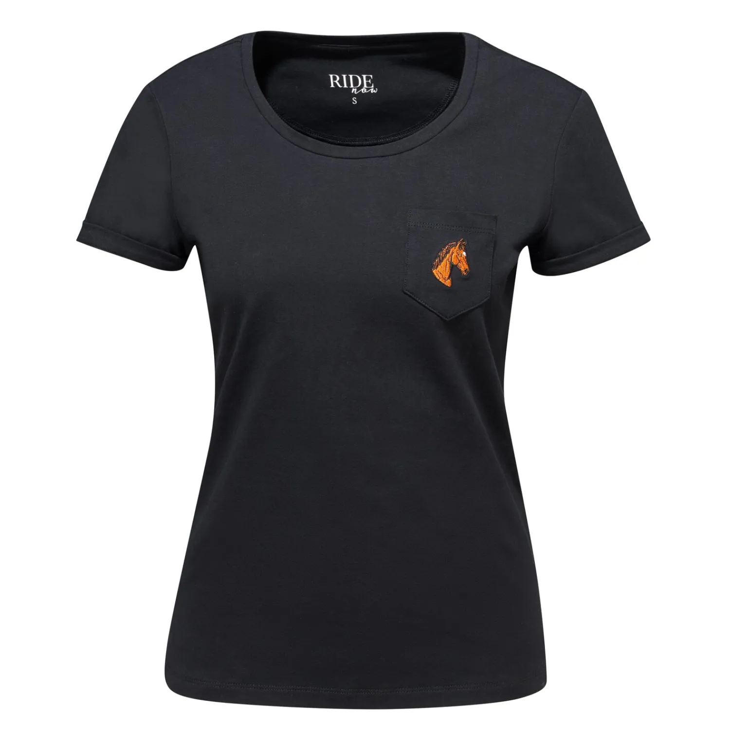 Damen RIDE now Polo & T-Shirts<T-hirt it Pferdekopftickerei