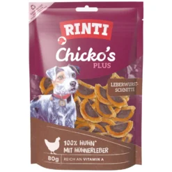 Loesdau Hundesnacks<RINTI Leberwurstschnitte Chickos Plus