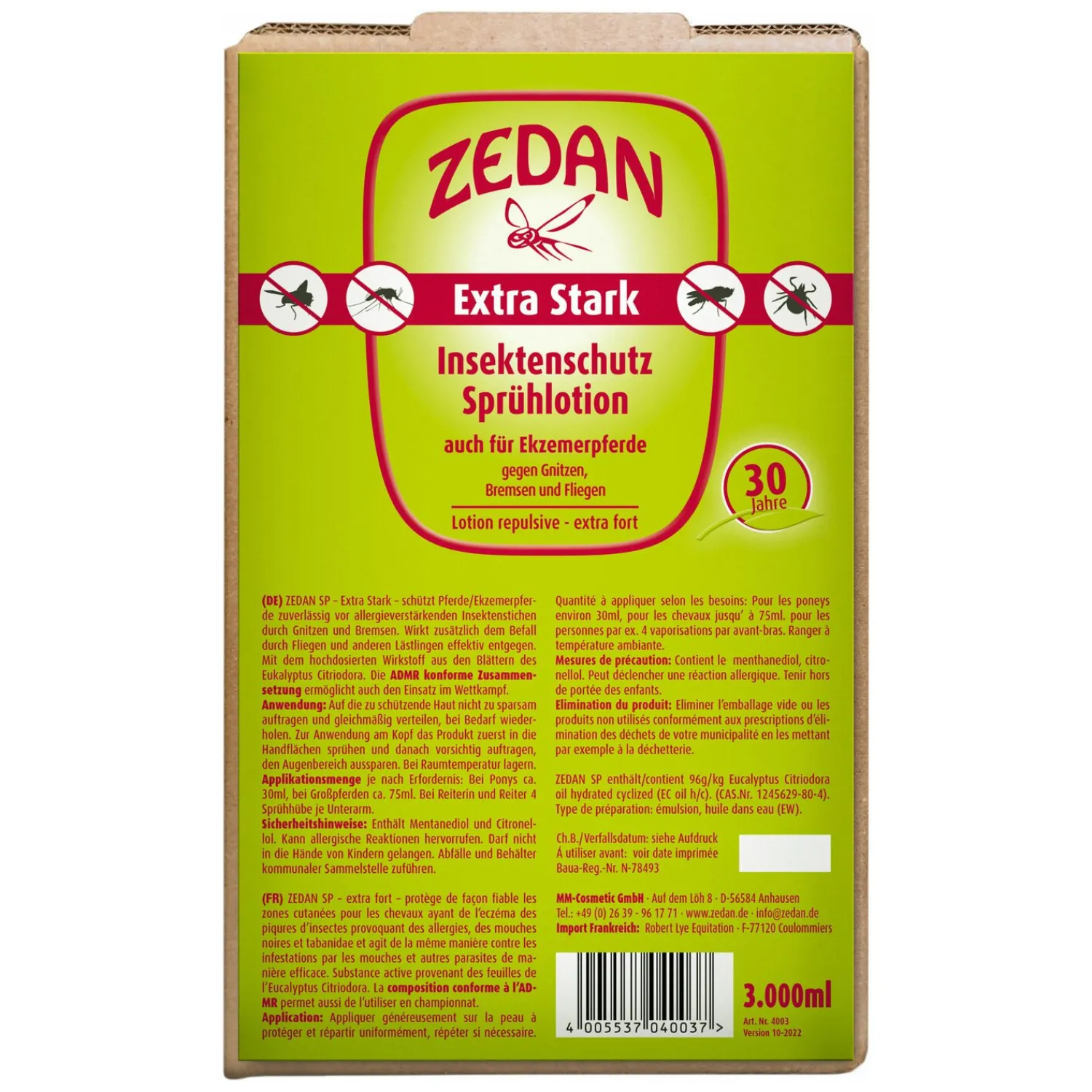 Loesdau Pferdepflege|Fliegensprays<ZEDAN Fliegenschutz für Ekzemerpferde