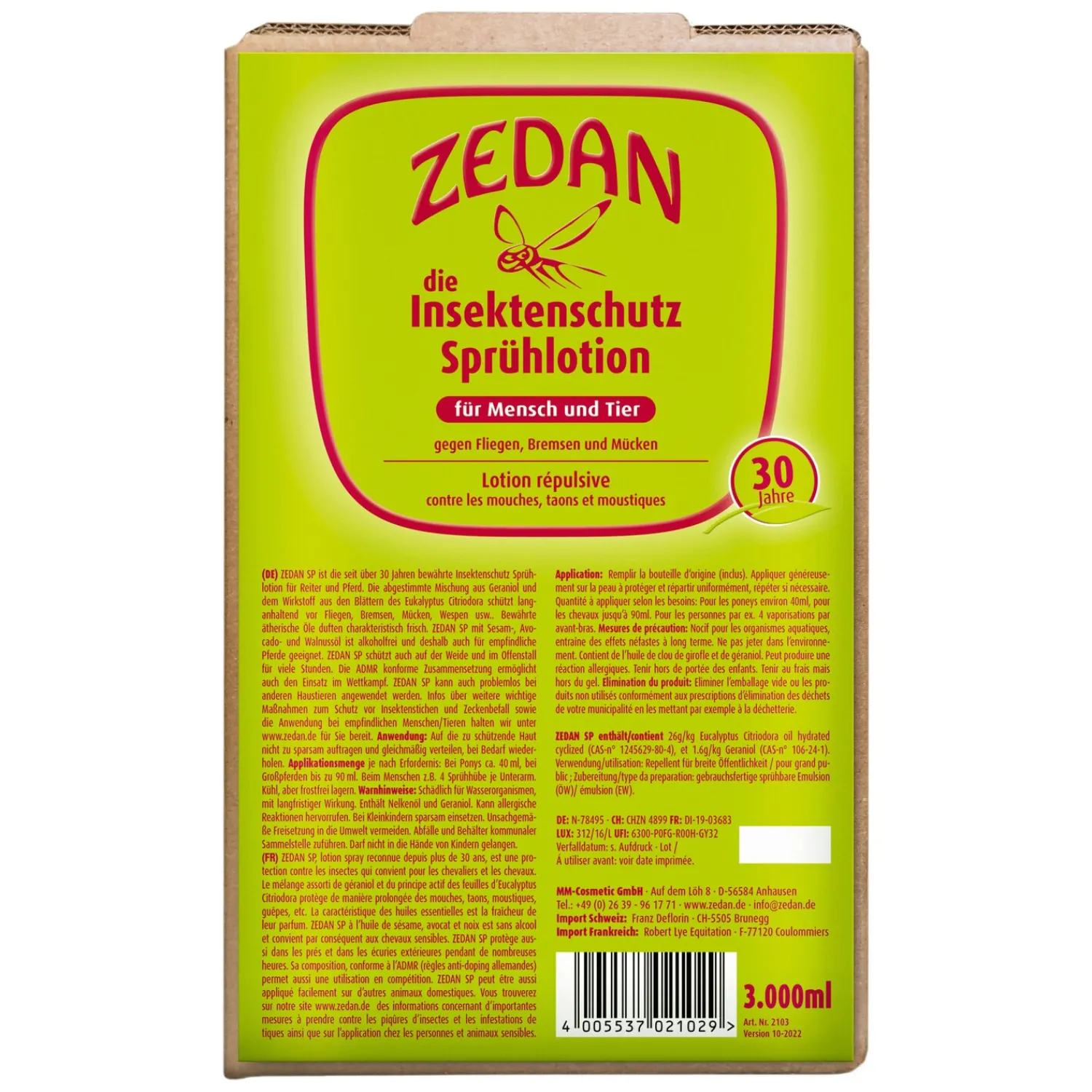 Loesdau Fliegensprays<ZEDAN Insektenschutz Sprühlotion